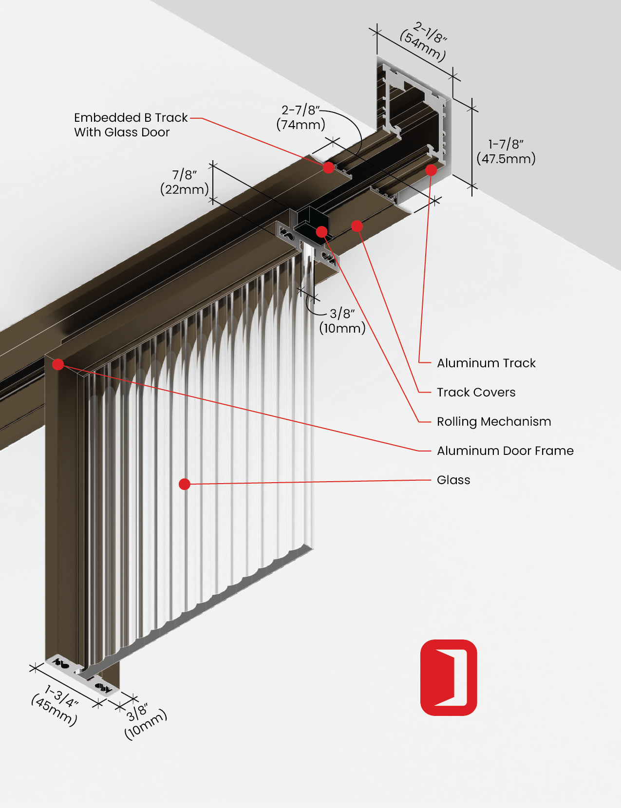 Aria Embedded Sliding Series (Glass) - DOWRS