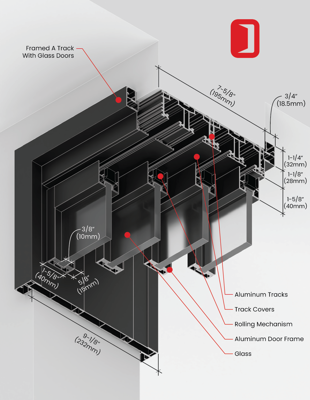 Aria Framed Sliding Series (Glass) - DOWRS